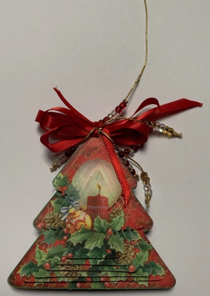3D Stanzbogen Christmas Balls: Tannenbaum, Kerzengesteck